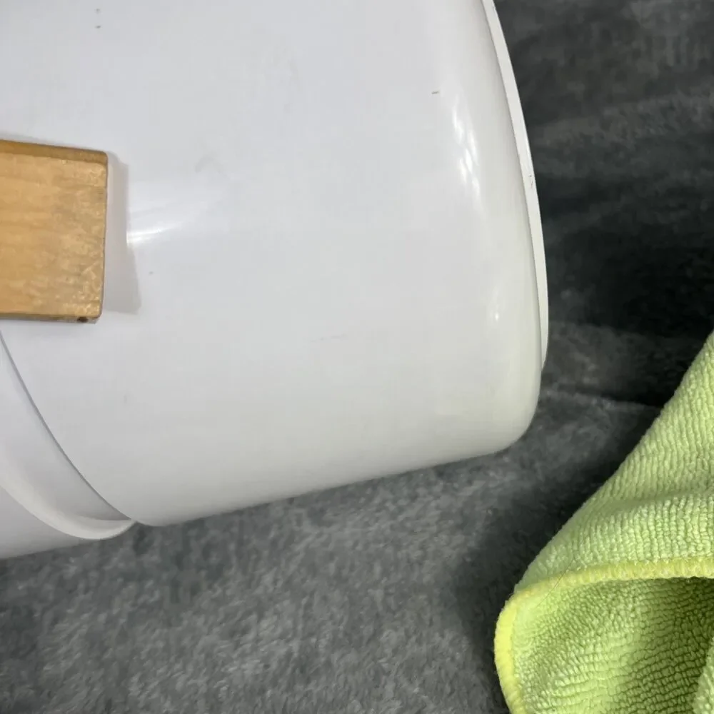 Vintage Heller Sergio Asti Ice Bucket White Mid Century Modern 1970s WITH LINER